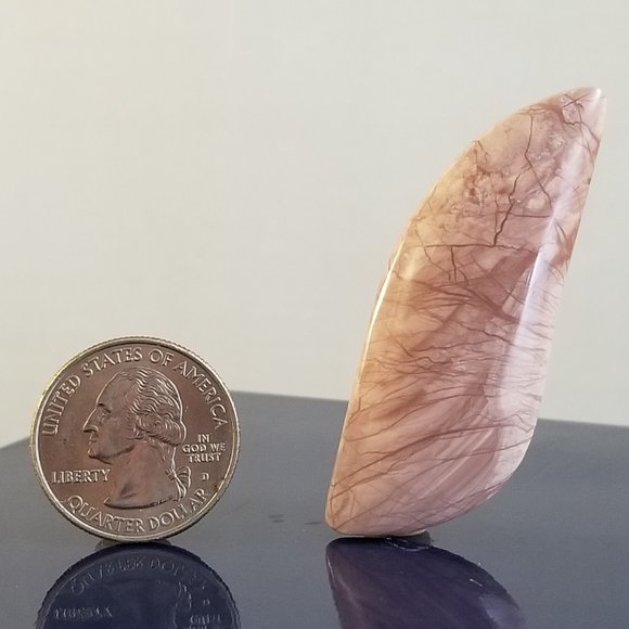 Pink Imperial Jasper Large Designer Cabochon 57.65 x 22.43 x 6.12mm - Picture 4 of 17